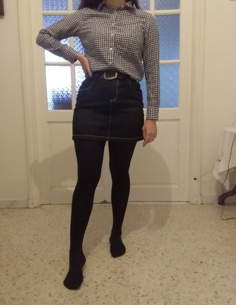 jupe jean noir 