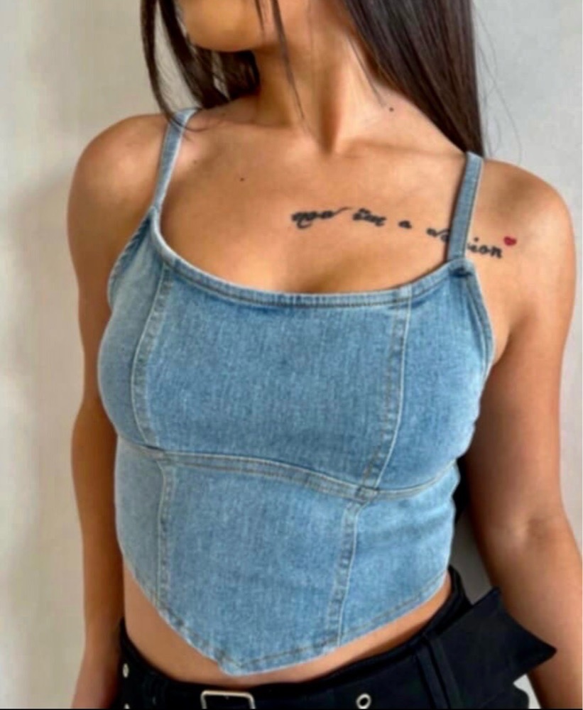 Top en jean neuf 🌸 profitez de la remise dabchy