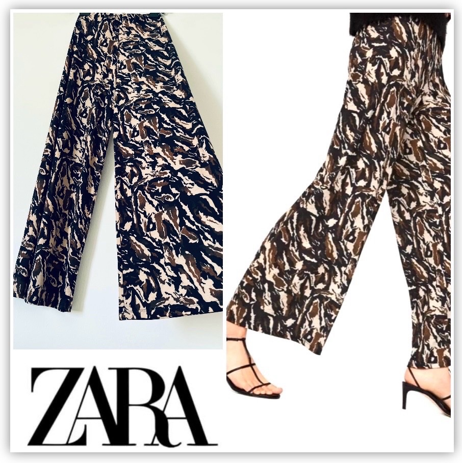 Magnifique pantalon Palazzo zara etat neuf🖤🤎🤍profitez des promos dabchy