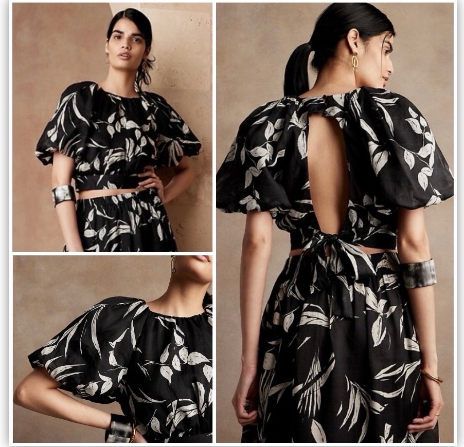 Blouse Manches bouffantes et dos nu neuuuve
