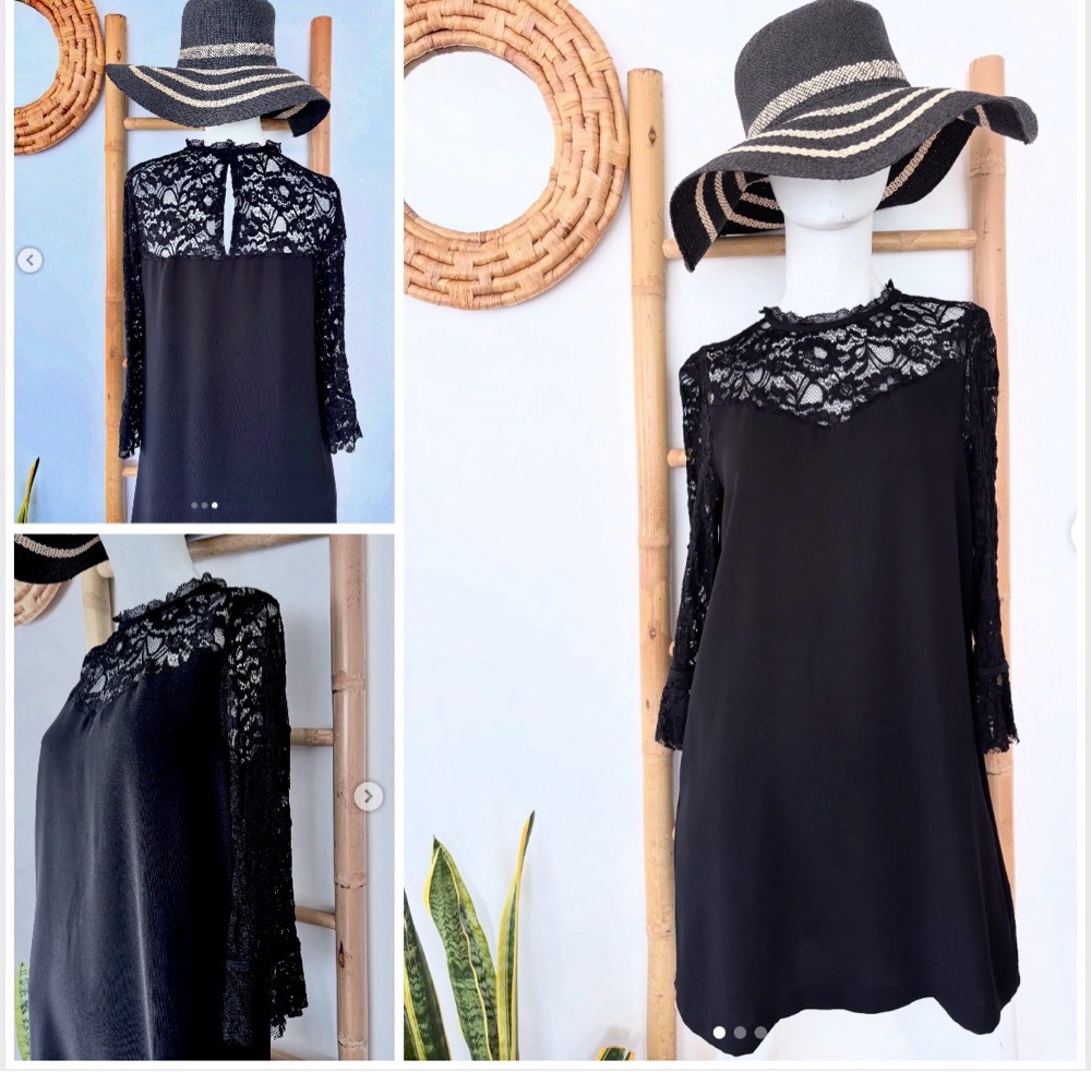 Robe avec dentelle zara