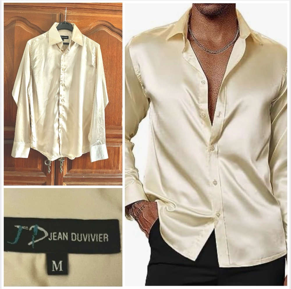 Chemise satinee Jean Duvivier 💛profitez des promos dabchy