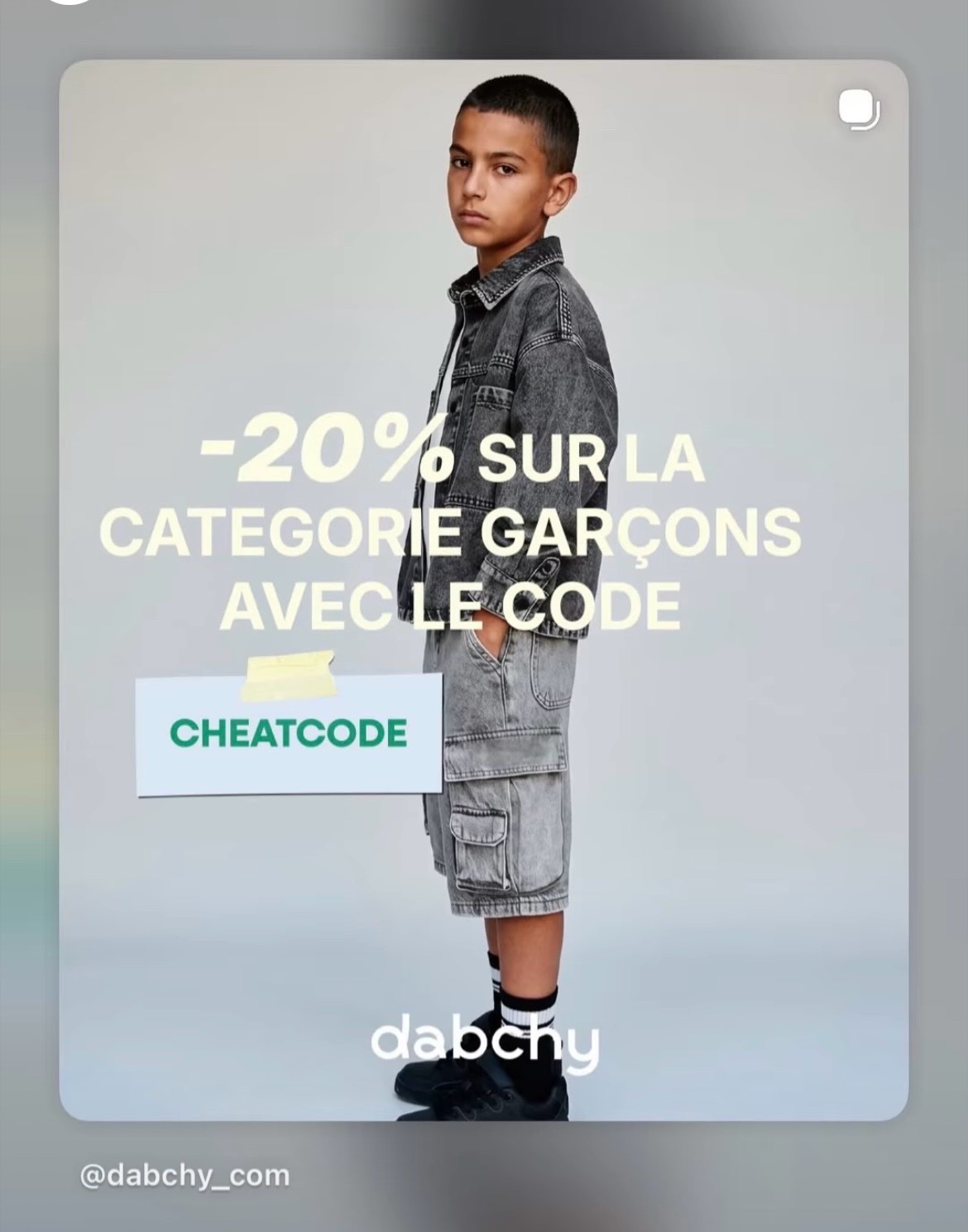 Cheatcode = remise 20%