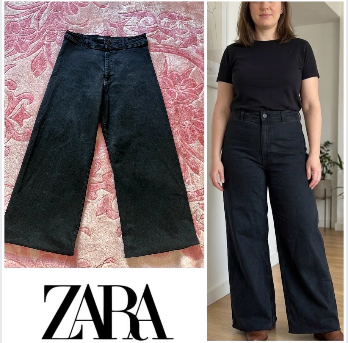 Jean large zara tailla haute 👖profitez des promos dabchy