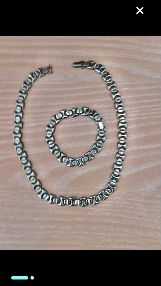 collier et bracelet en acier inoxidable🌺profitez de la remise dabchy