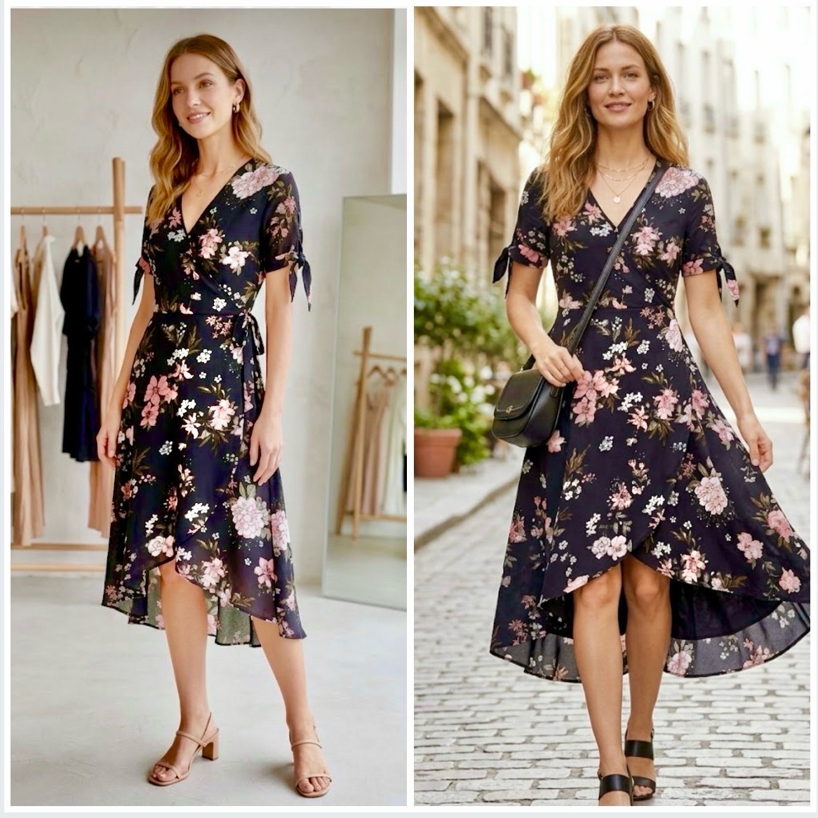 Robe croisee asymetrique neuuuuve🖤profitez des promos dabchy