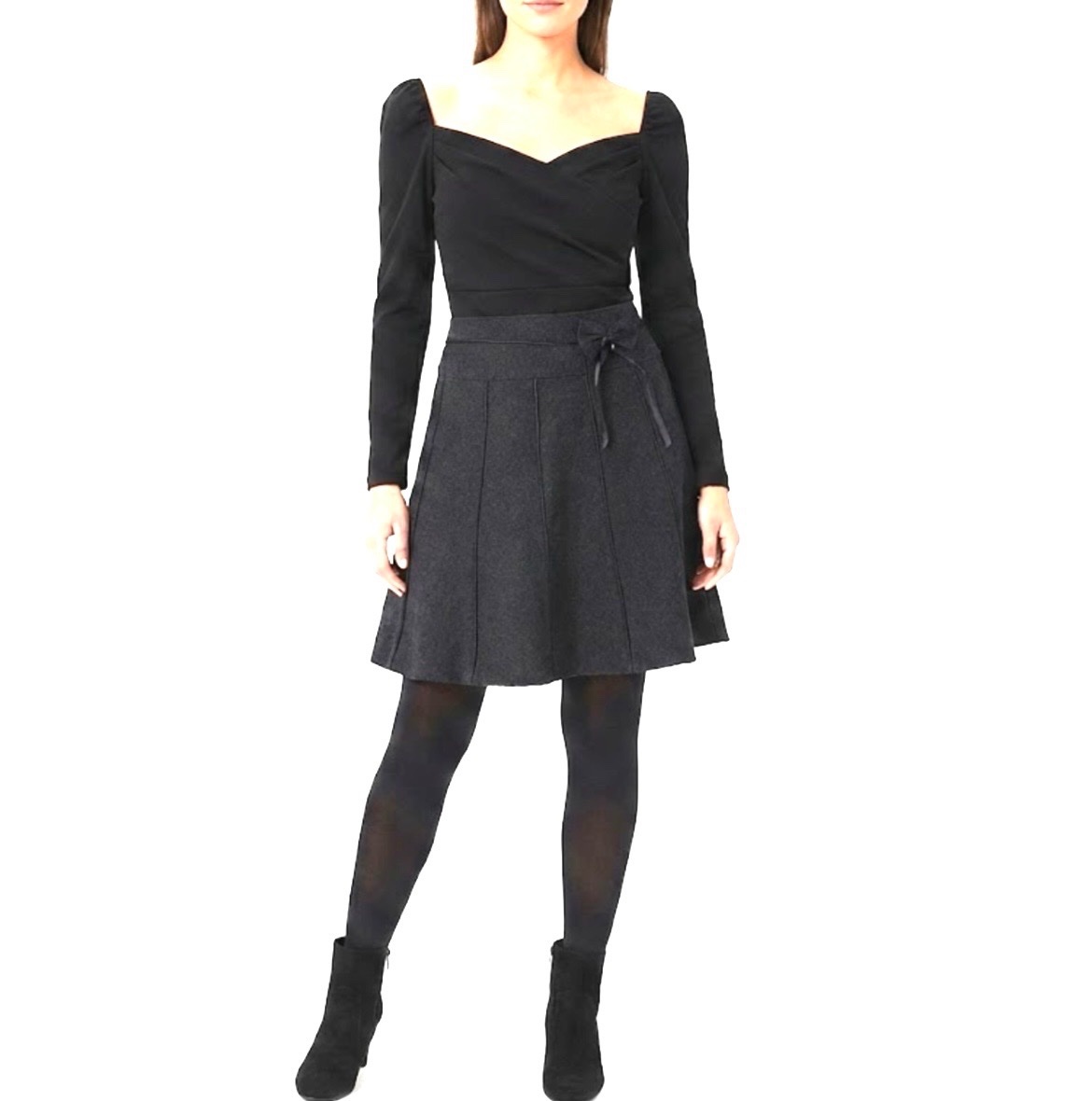 Jupe panneaux tres coquette en tweed