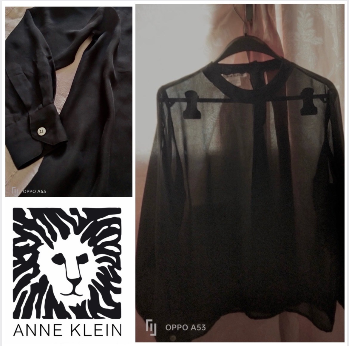    Magnifique Blouse Anne Klein en soie 🖤profitez des promos dabchy