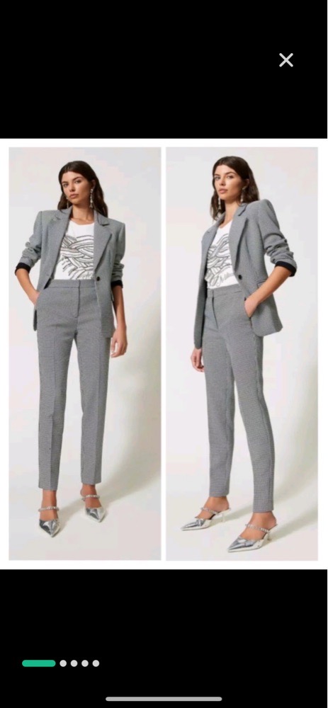 Pantalon cigarettes pieds de poule🌼profitez des promos dabchy