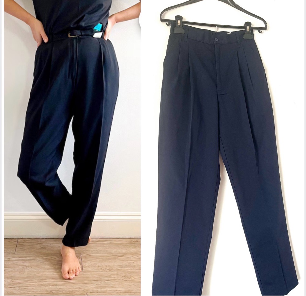 Pantalon decontracte avec pinces et taille extra haute 👖profitez des promos dabchy
