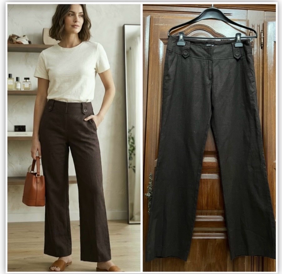 Pantalon en lin et viscose neuuf🤎profitez des promos dabchy