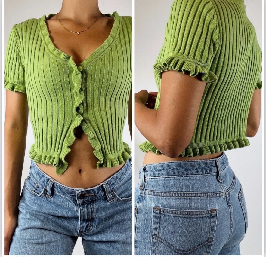 Crop top a volants 