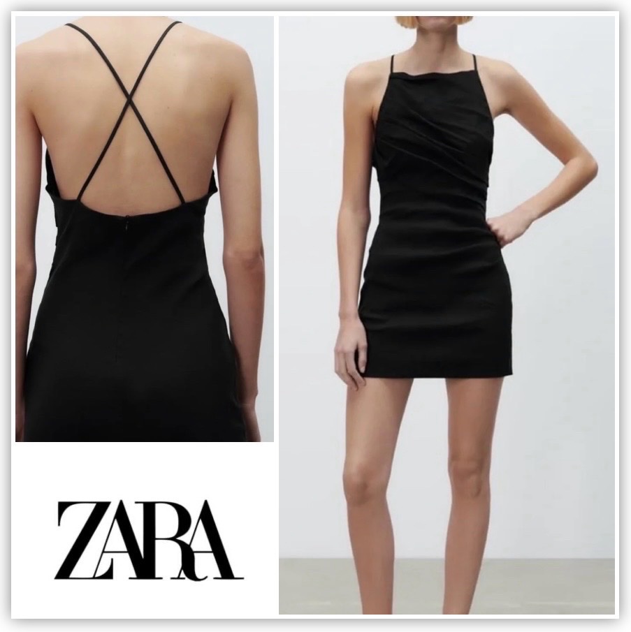 Robe Zara drapée neuve 🖤profitez des promos dabchy