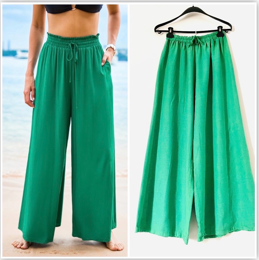 Pantalon large en lin et viscose ☘️🍀profitez des promos dabchy