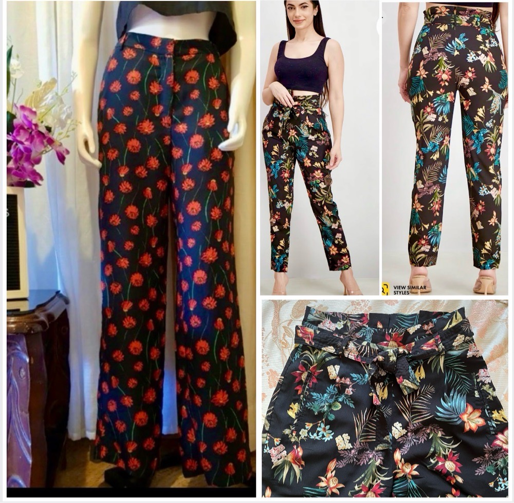 Lot deux pantalons florals etat neuf a bas prix ❤️💛🩷🤍profitez des promos dabchy