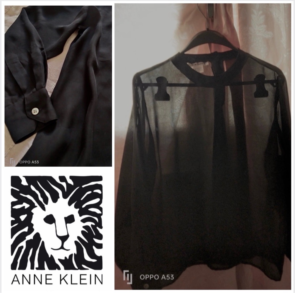  Magnifique Blouse Anne Klein en soie 🖤profitez des promos dabchy