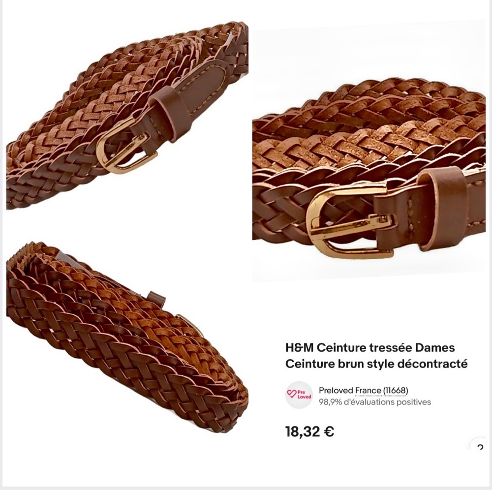 Ceinture H&M tressee