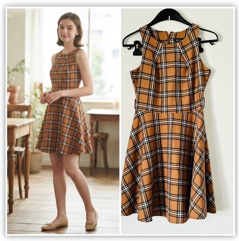 Une petite robe genre Burberry🤎🤍🖤🤍profitez des promos dabchy