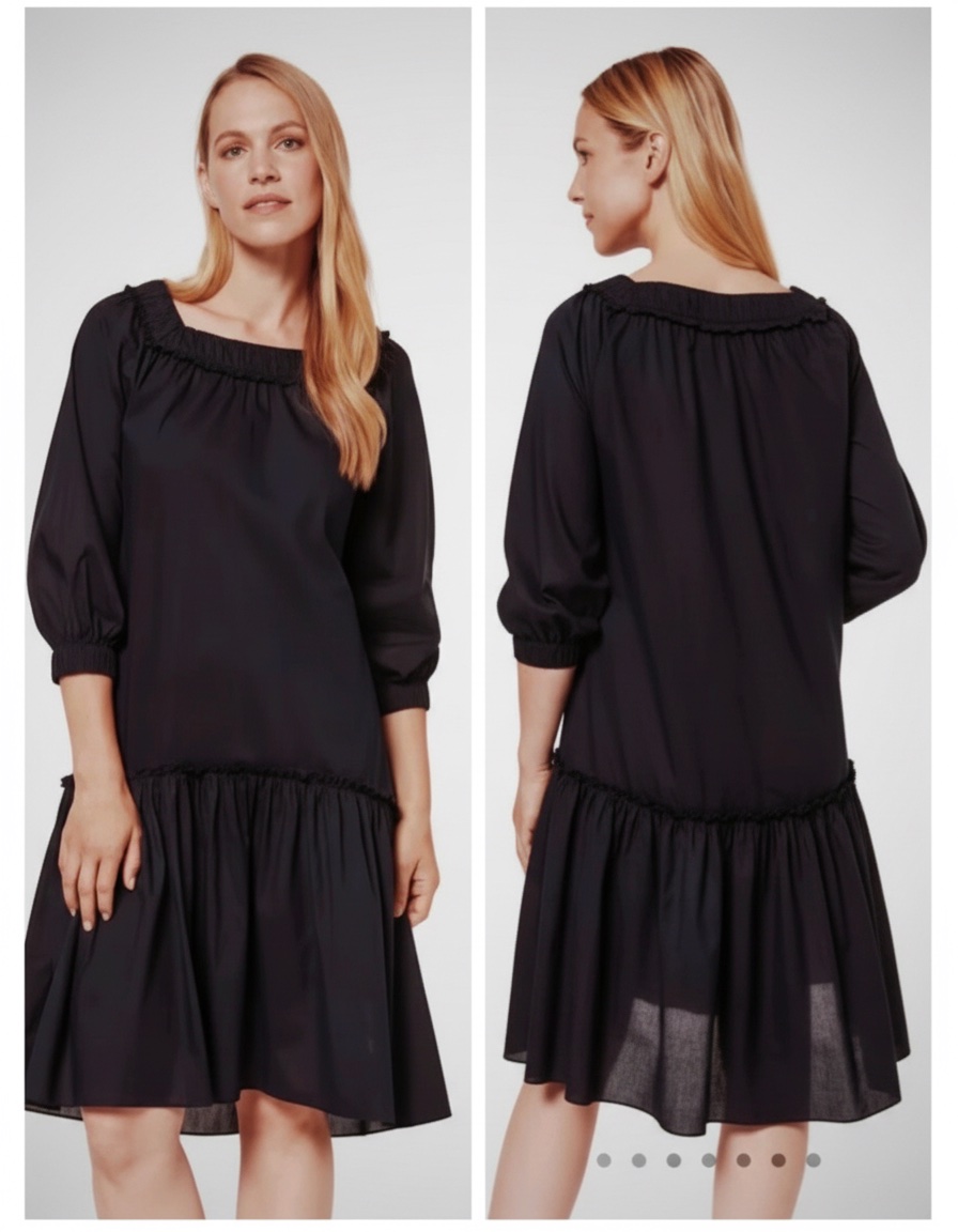 Superbe robe décontractée en popline 🌺profitez des remises dabchy 💙profitez des promos dabchy
