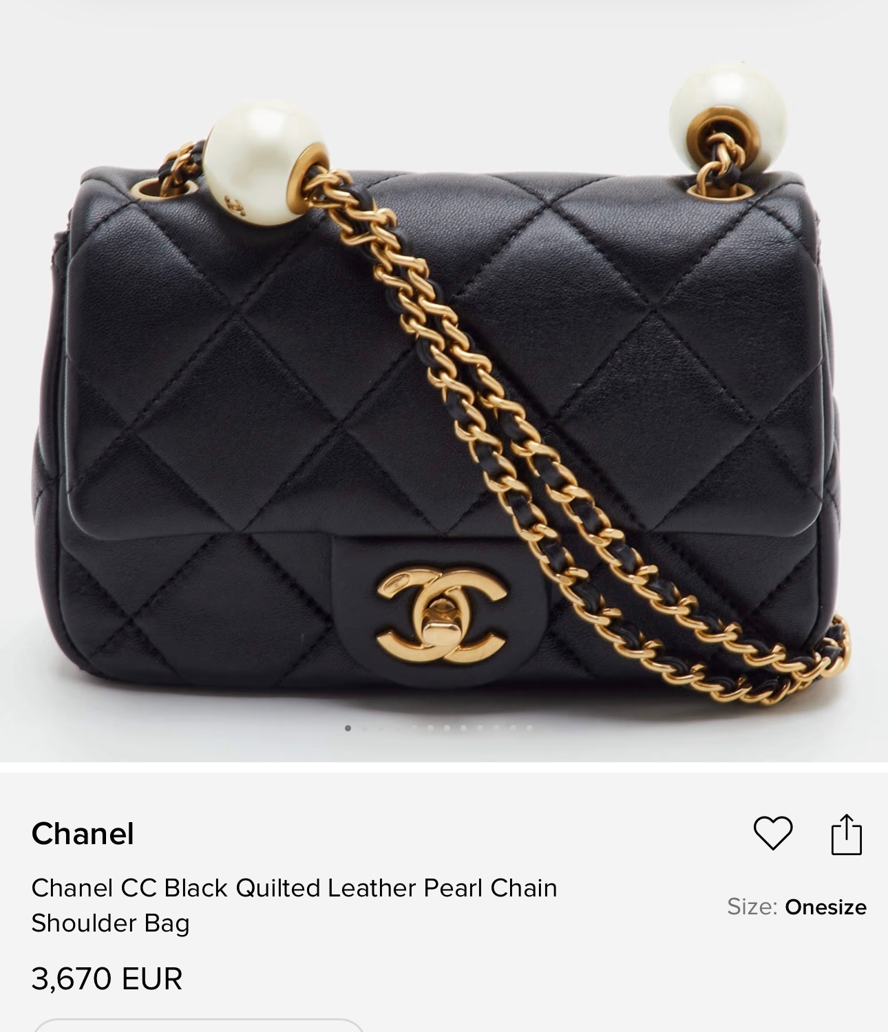 Sac chanel tres chic 🖤❤️