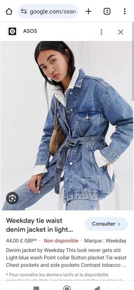 Veste djén oversize