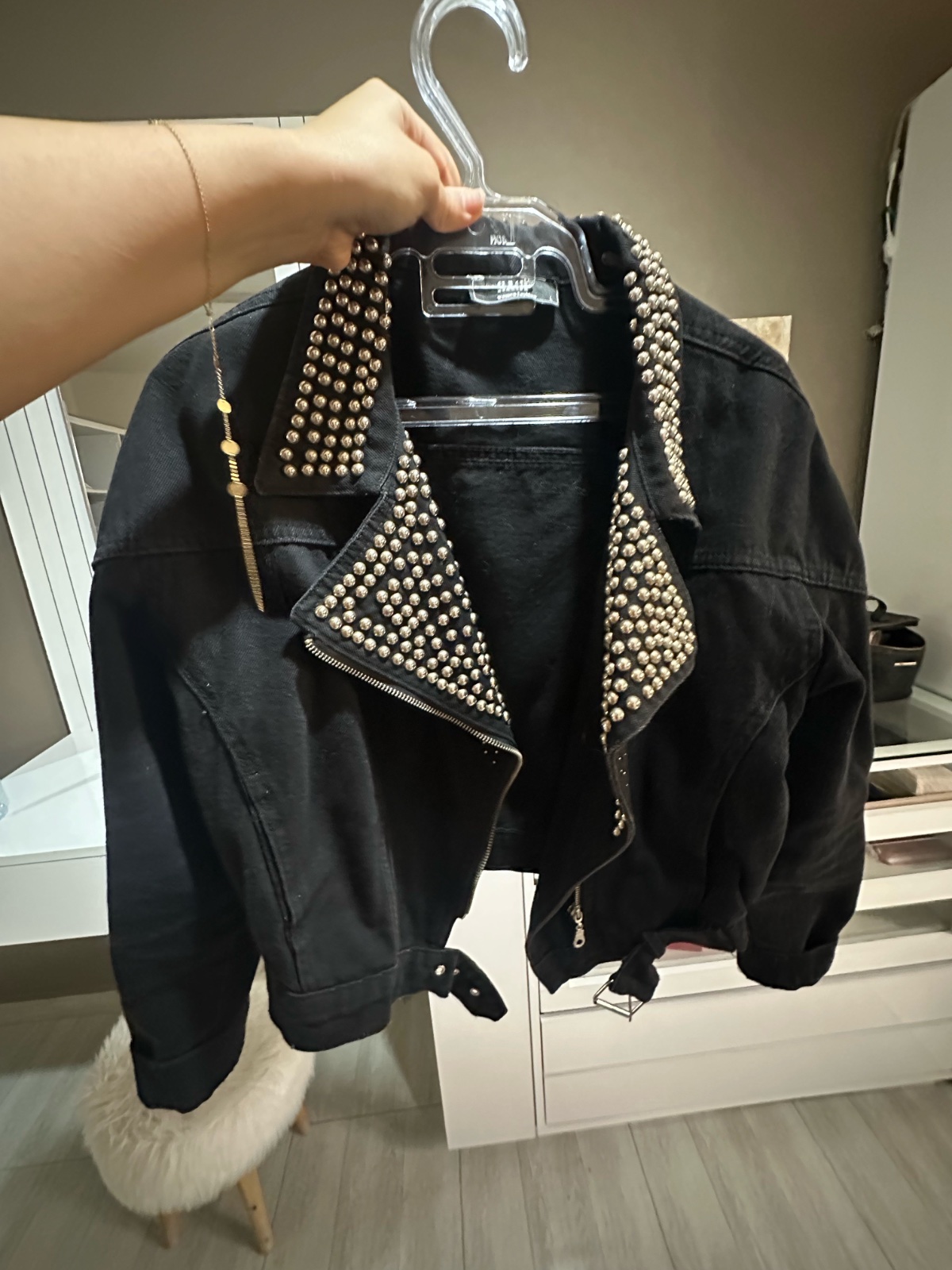 Veste djean en noir