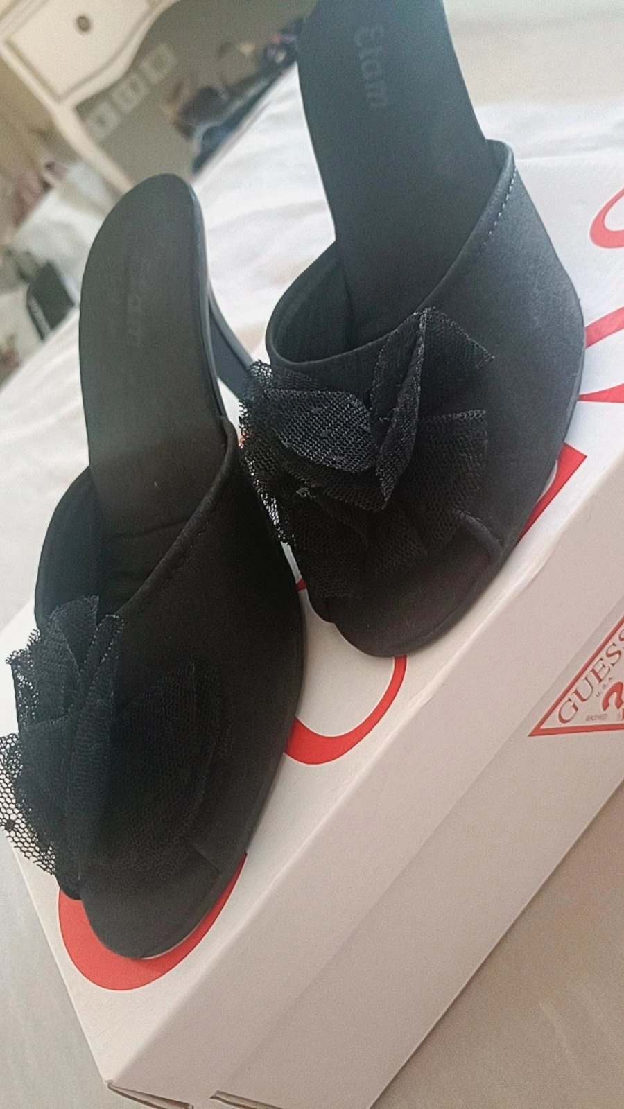 Mules a talons noir