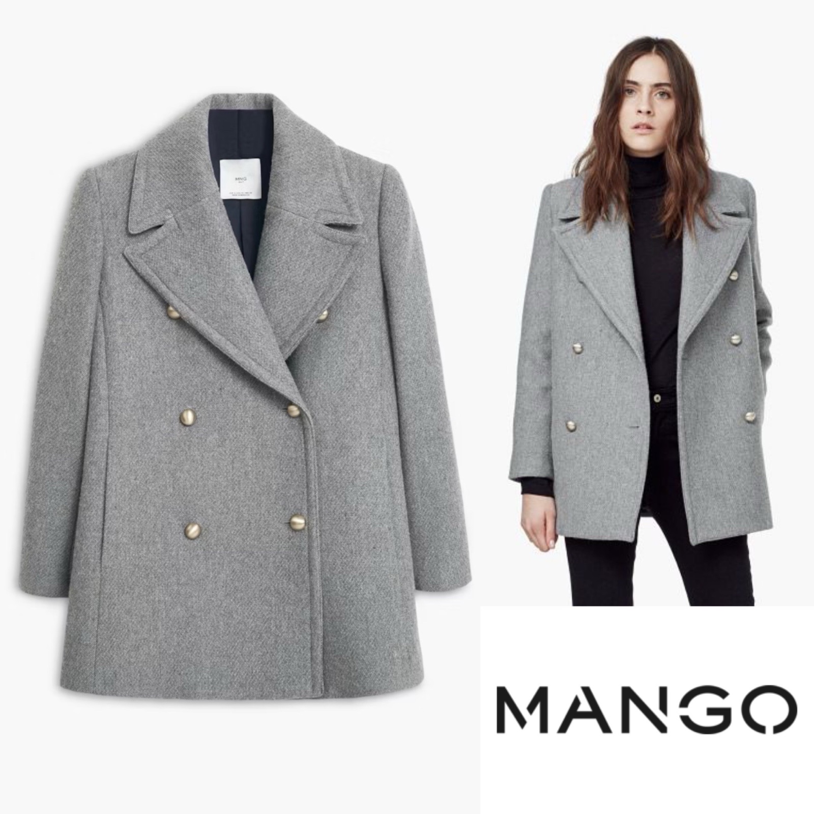 Blazer manteau mango Oversize doube boutonnage