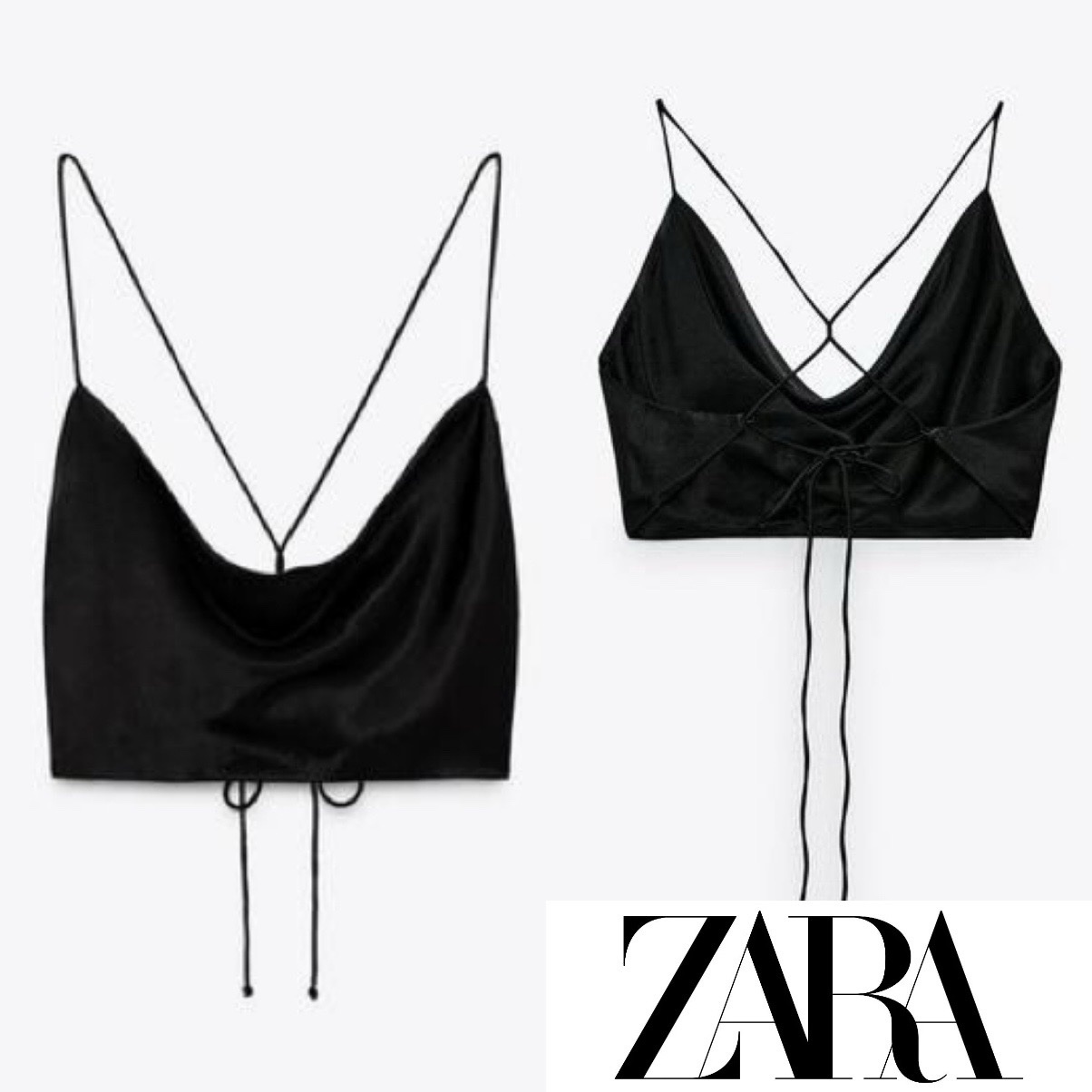 Top zara satiné