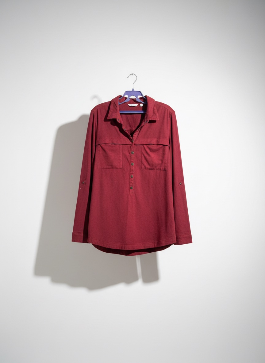 Chemise rouge brique