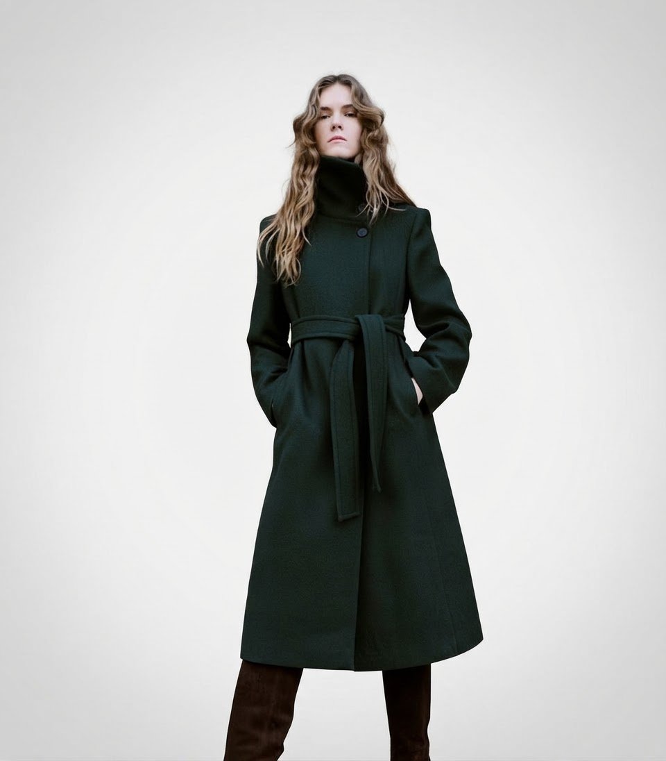 Manteau laine Manteco ceinture
