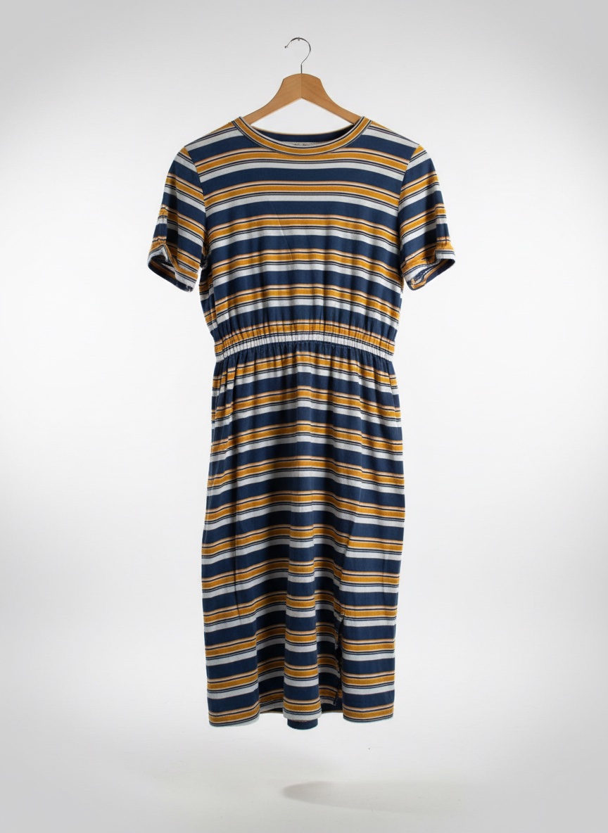 Robe longue à rayures