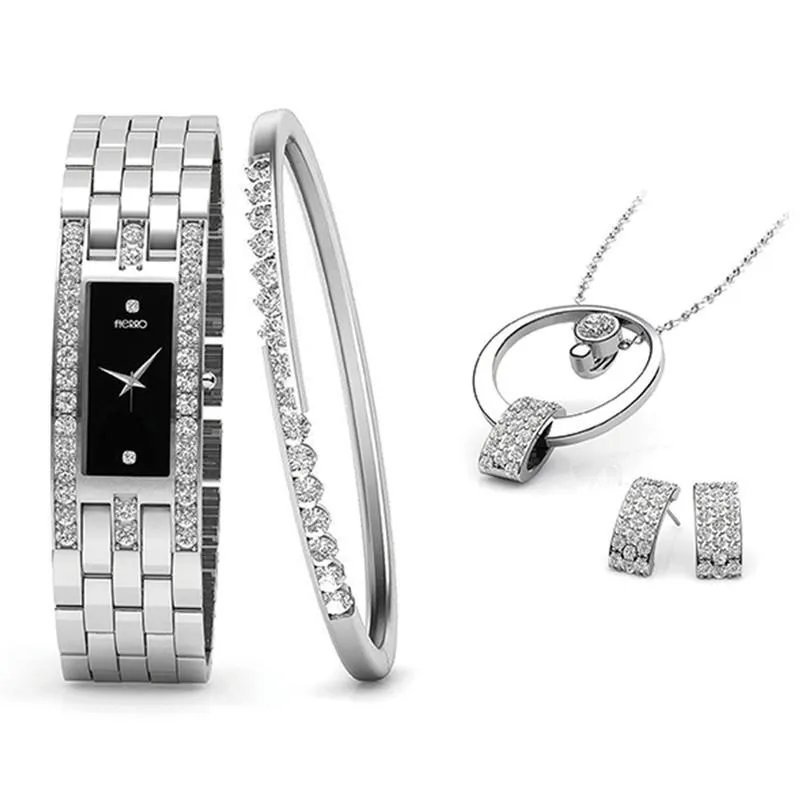Fierro collection montre, parure et bracelet plaqués en argent