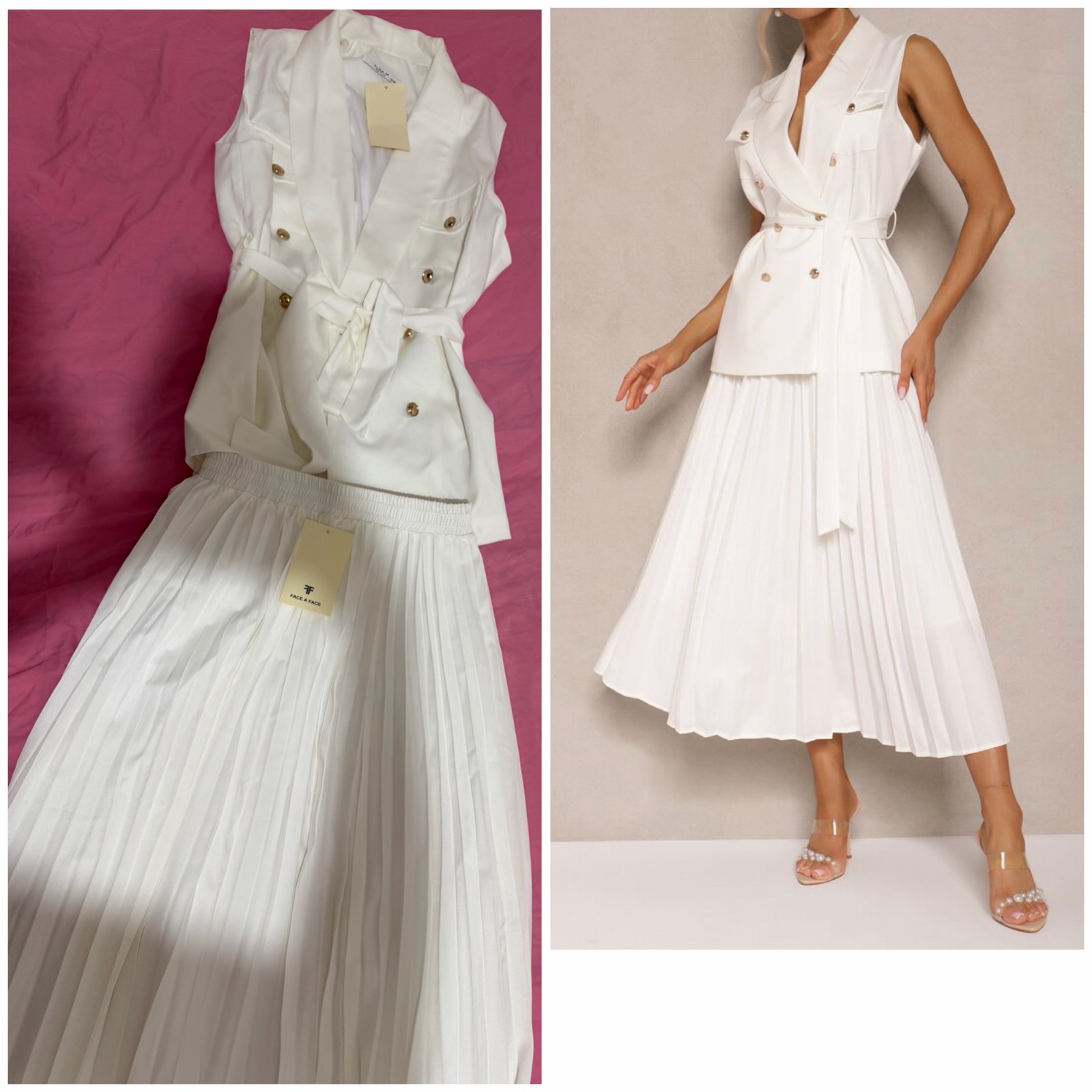 Un ensemble etat neuf avec etiquette , blanc taille M 