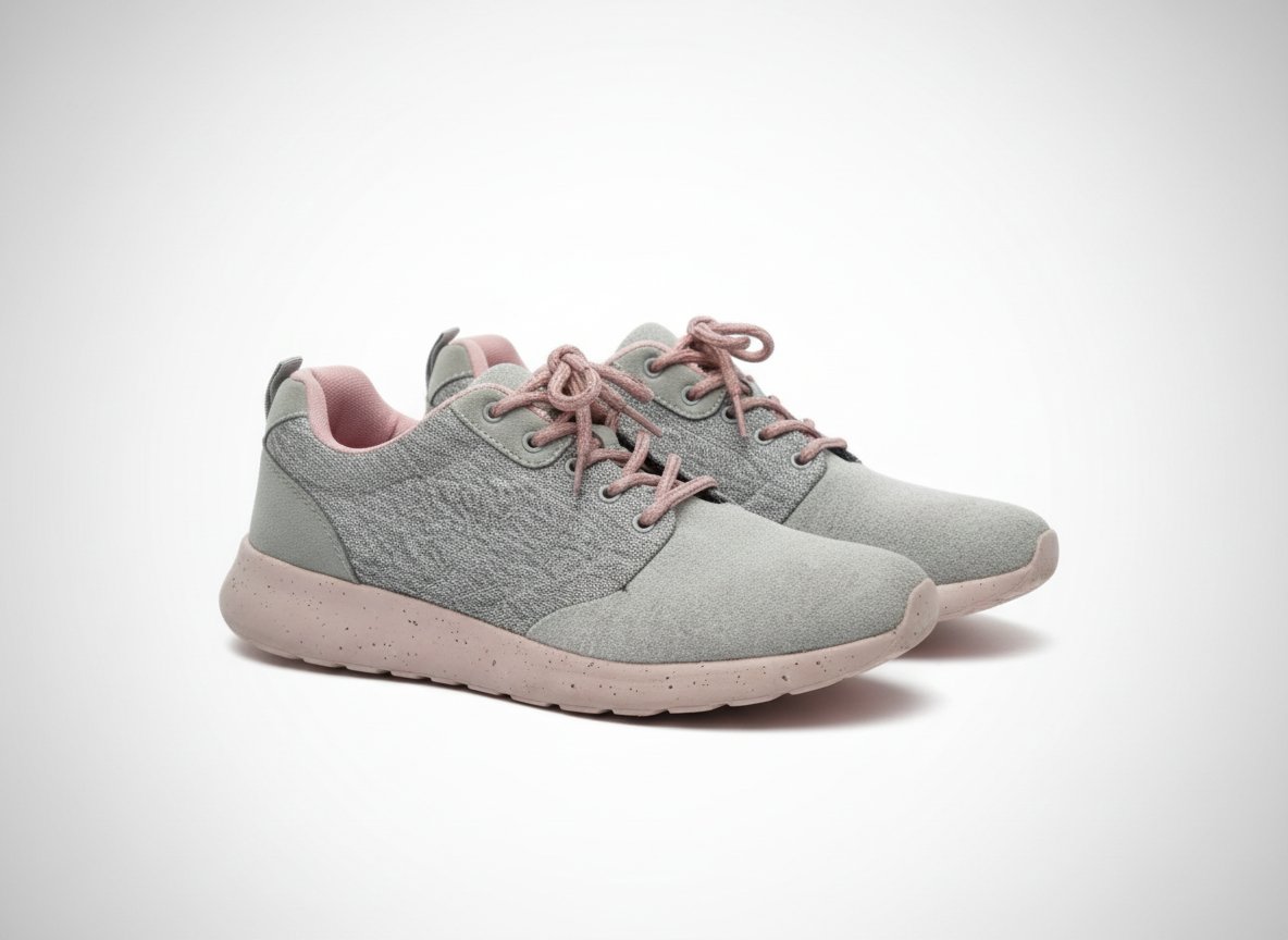 Espadrille/ Basket gris et rose