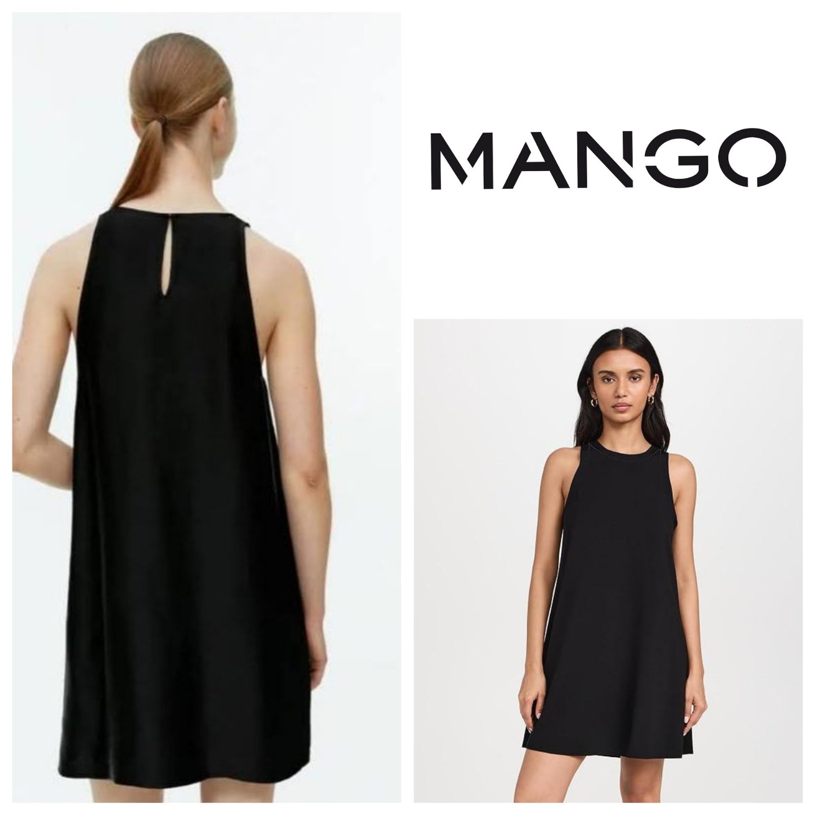 Robe Mango bleu marine foncé 