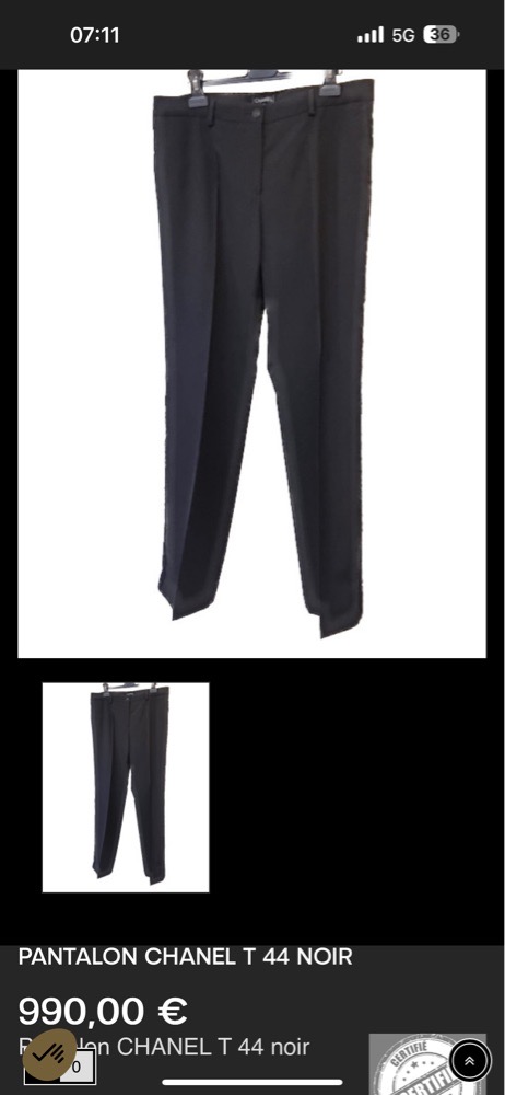 Pantalon Chanel en soie authentique🌟✨✨💫