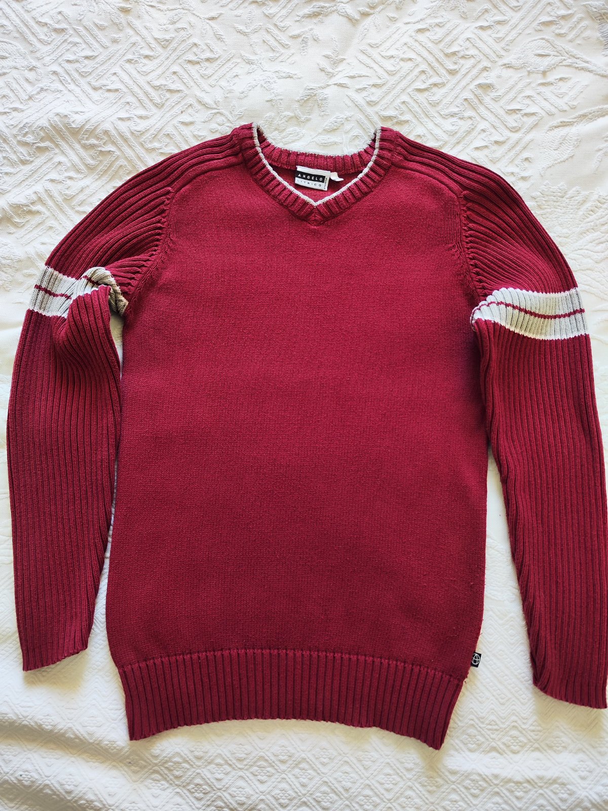 Pull Angelo Litrico rouge bordeaux S