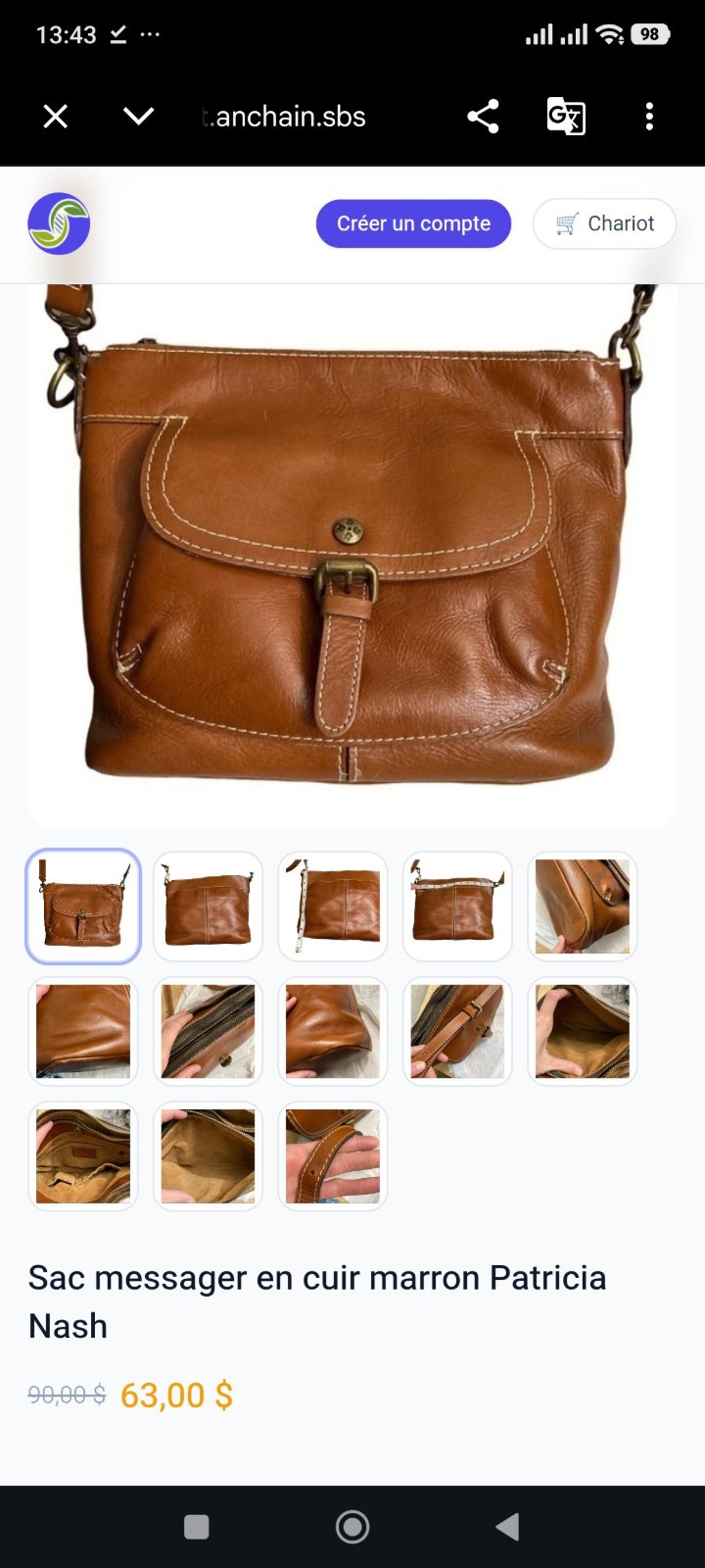 Sac à bandoulière Patricia Nash