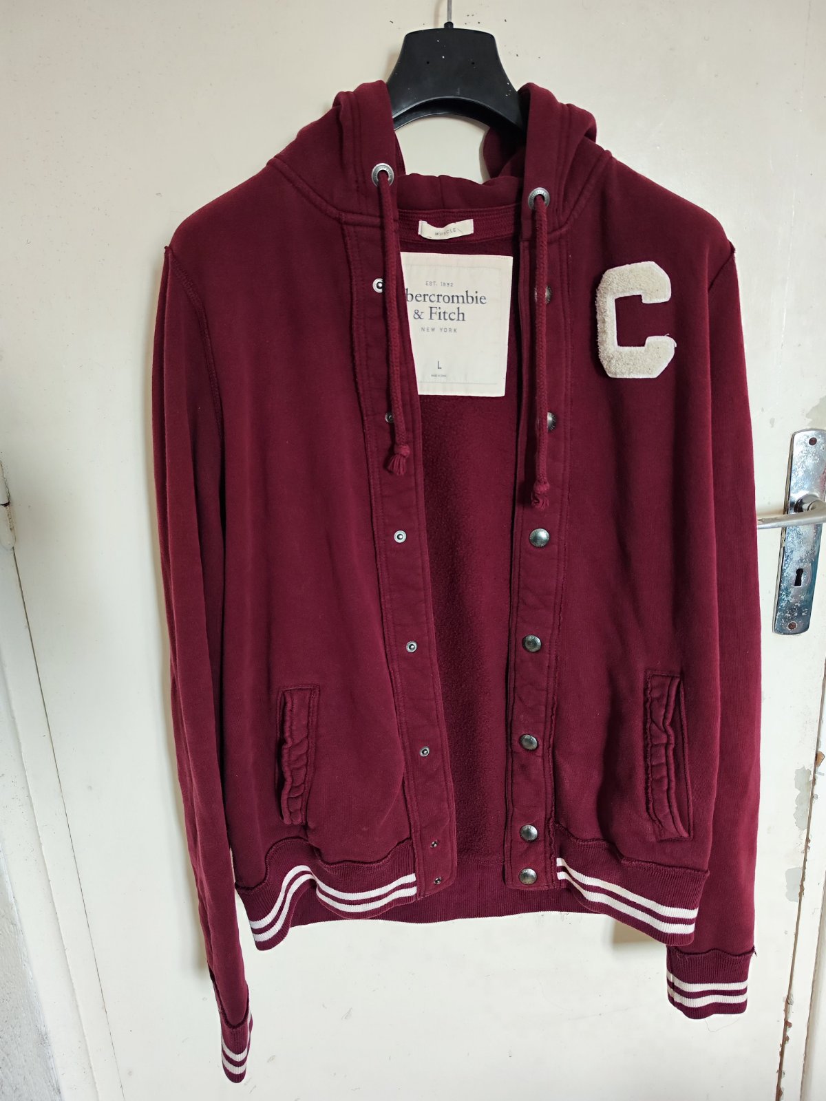 Capuche rouge bordeaux Abercrombie L
