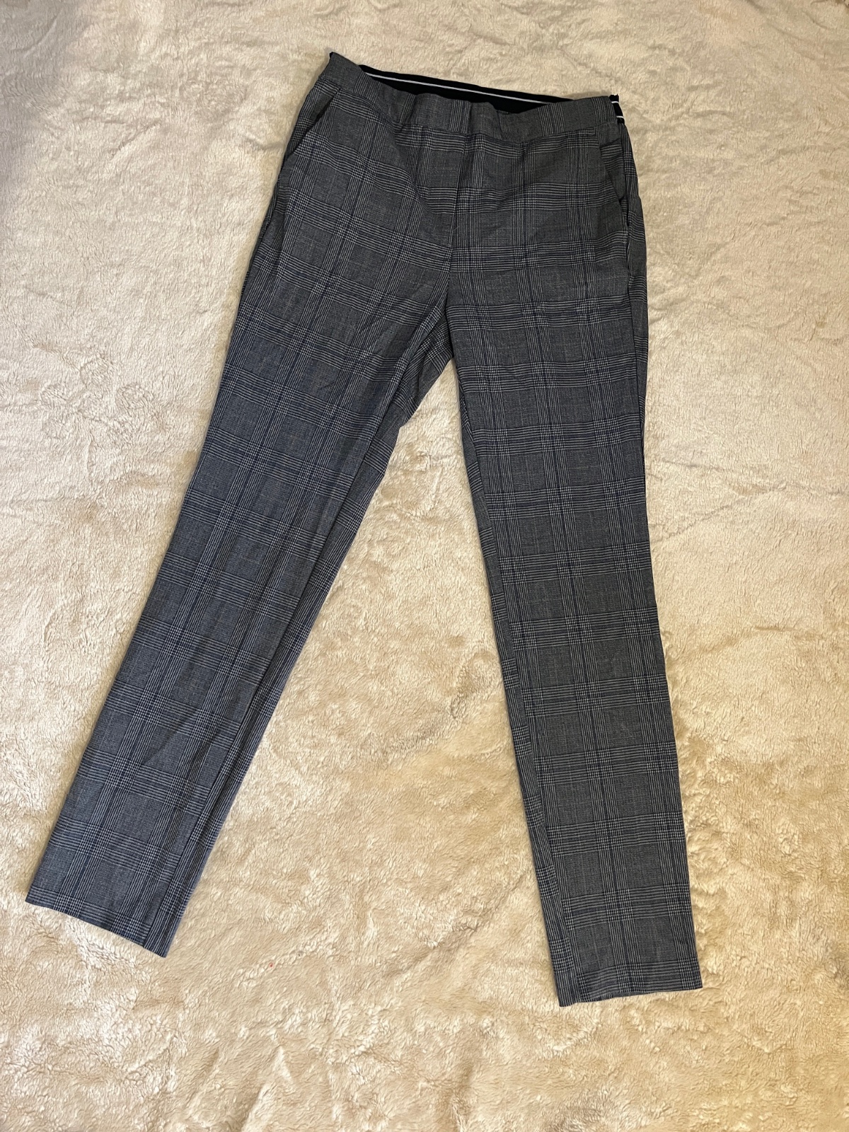 Gray plaid pants