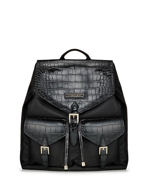 Victoria's Secret Midnight Croc Getaway Travel Backpack