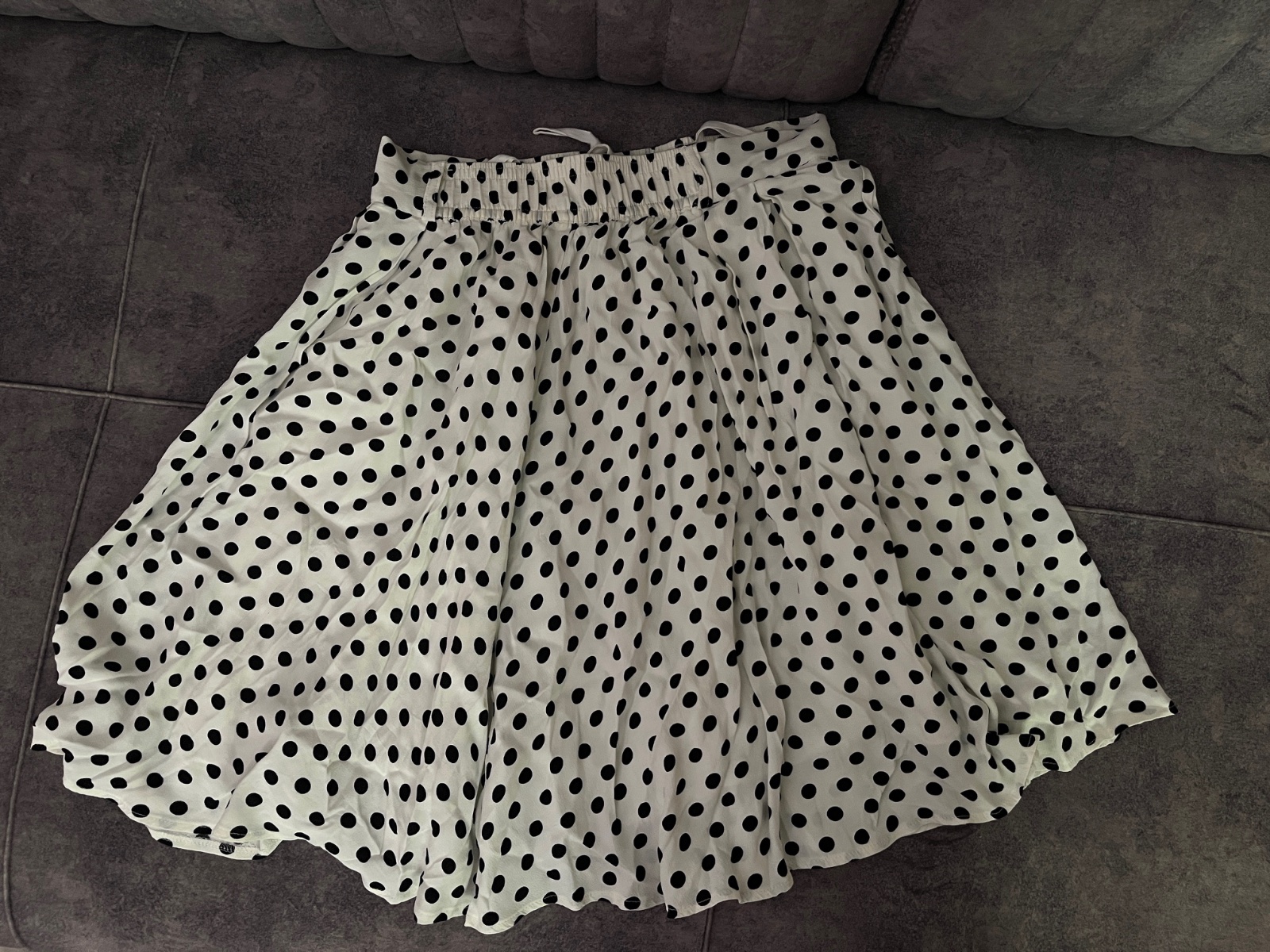White polka dot skirt 