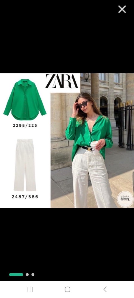Chemise ZARA overseize avec un echarpe cadeau 