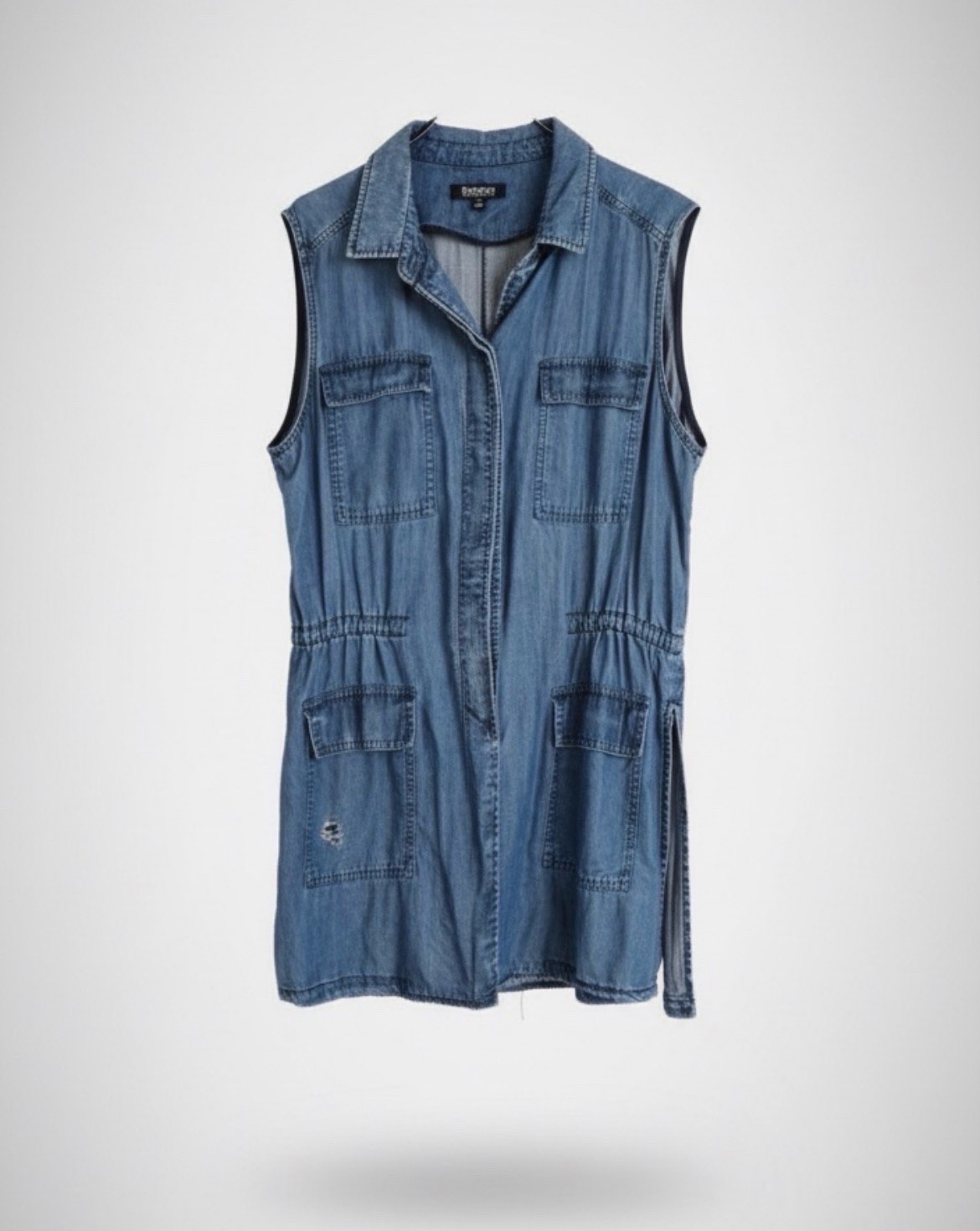 Gilet sans manches en denim bleu BUFFALO David Bitton