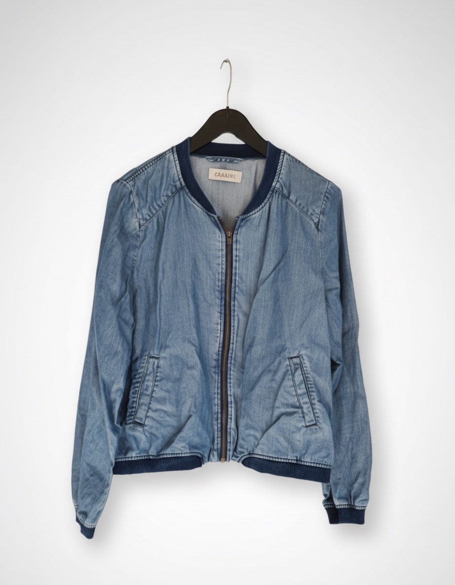 Veste style aviateur en denim