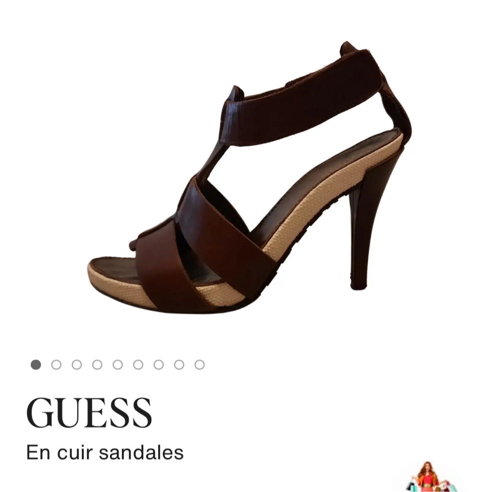 Sandalles GUESS EN VERITABLE CUIR 