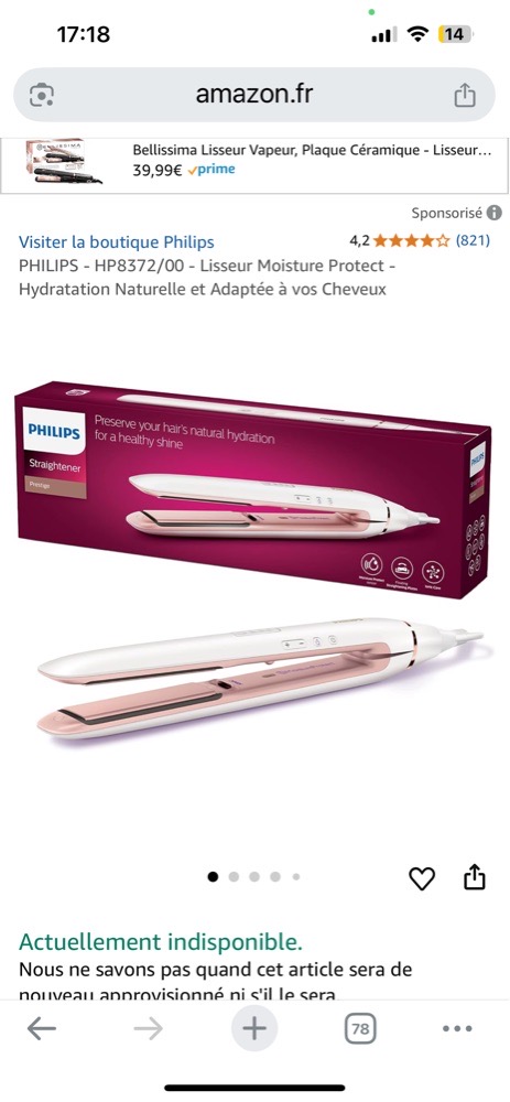 Philips Moisture Protect HP8372 / 00 - Lisseur 