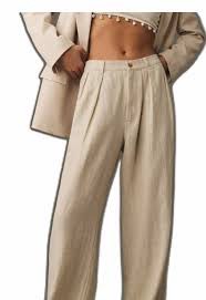 Pantalon large en lin 