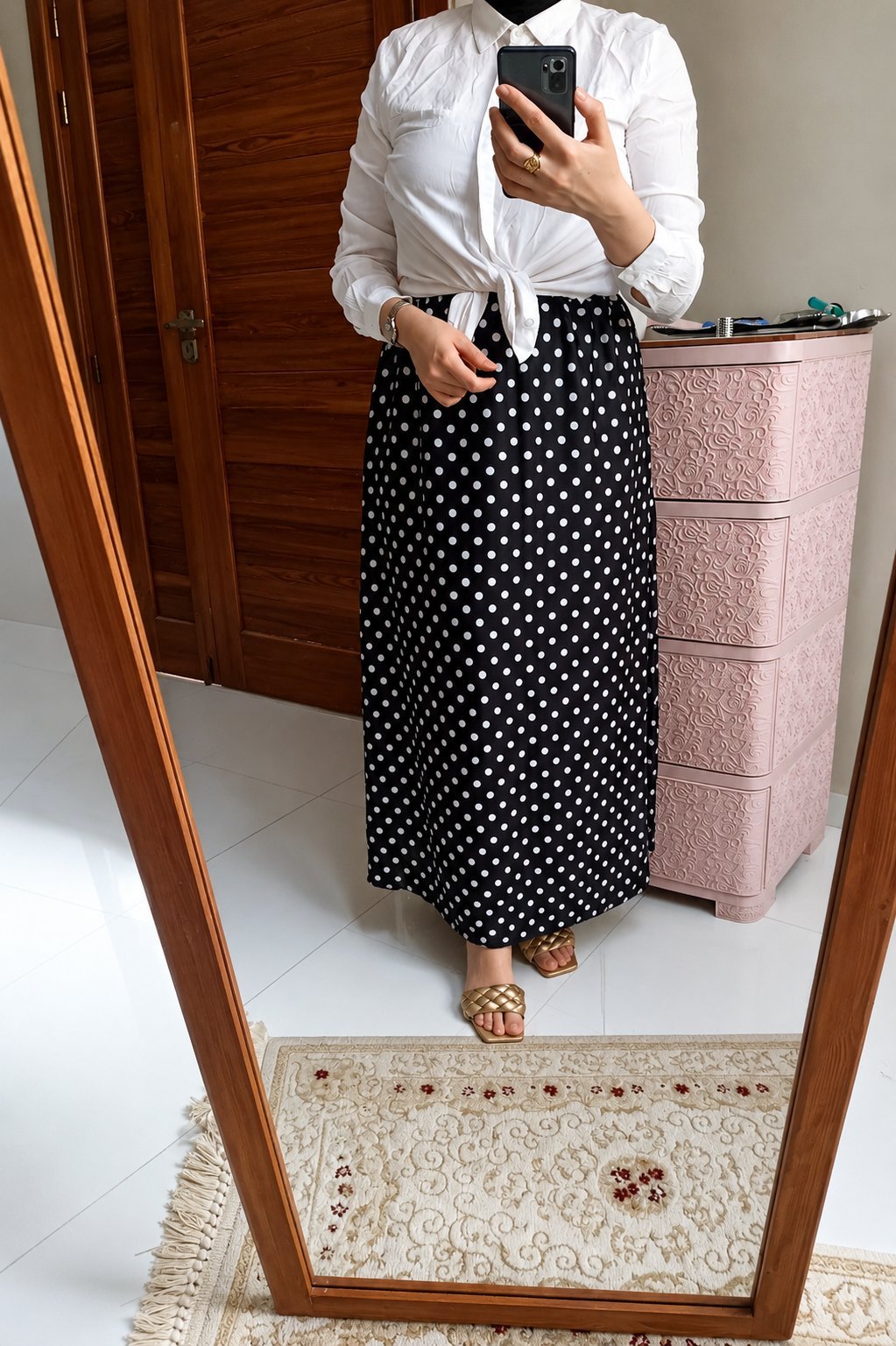 Très belle jupe longue+ chemise 100% coton 
